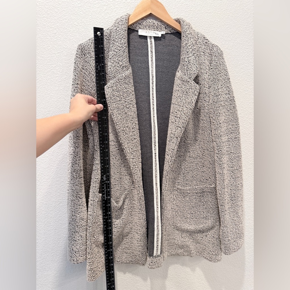 ASTR Tweed Knit Blazer Cardigan M | Scandi Minimalist Quiet Luxury Bouclé Jacket - Picture 5 of 9
